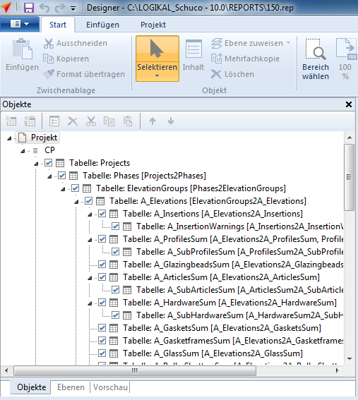 List & Label Reports variables