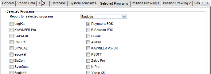 System reports program editions